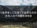 17c免费看入口又换了？运营在改说今年有人找不到播放清晰度