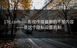 17c.com——影视传媒最狠的不是内容——是这个隐私设置机制