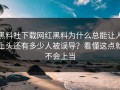黑料社下载网红黑料为什么总能让人上头还有多少人被误导？看懂这点就不会上当